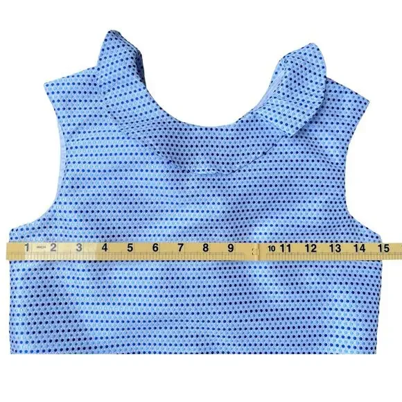 Maggie Breen Too Blue Polka Dot Sleeveless Shift Dress - Girls Size 12 - Picture 6 of 10